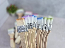 Pack 10 pinceles o pinceletas punta color Nro4